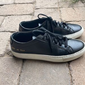 Common projects black leather sneakers